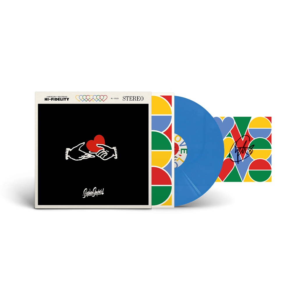 Stephen Sanchez LOVE, LOVE, LOVE Bright Blue Vinyl + Signed Art Card Bundle 442763