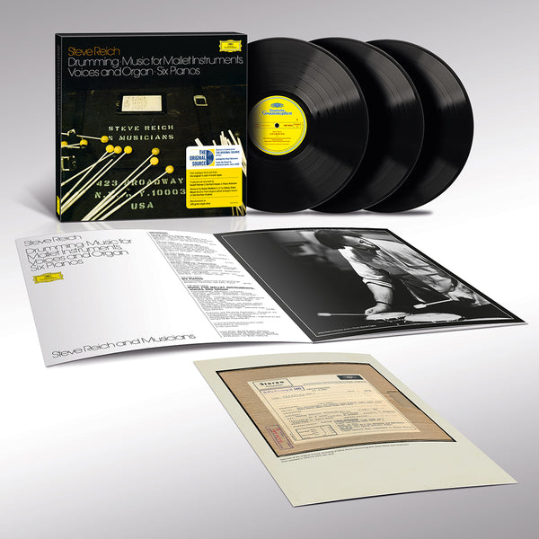 Steve Reich - Reich: Drumming; Music For Mallet Instruments, Voices and Organ; Six Pianos  (Original Source Vinyl)