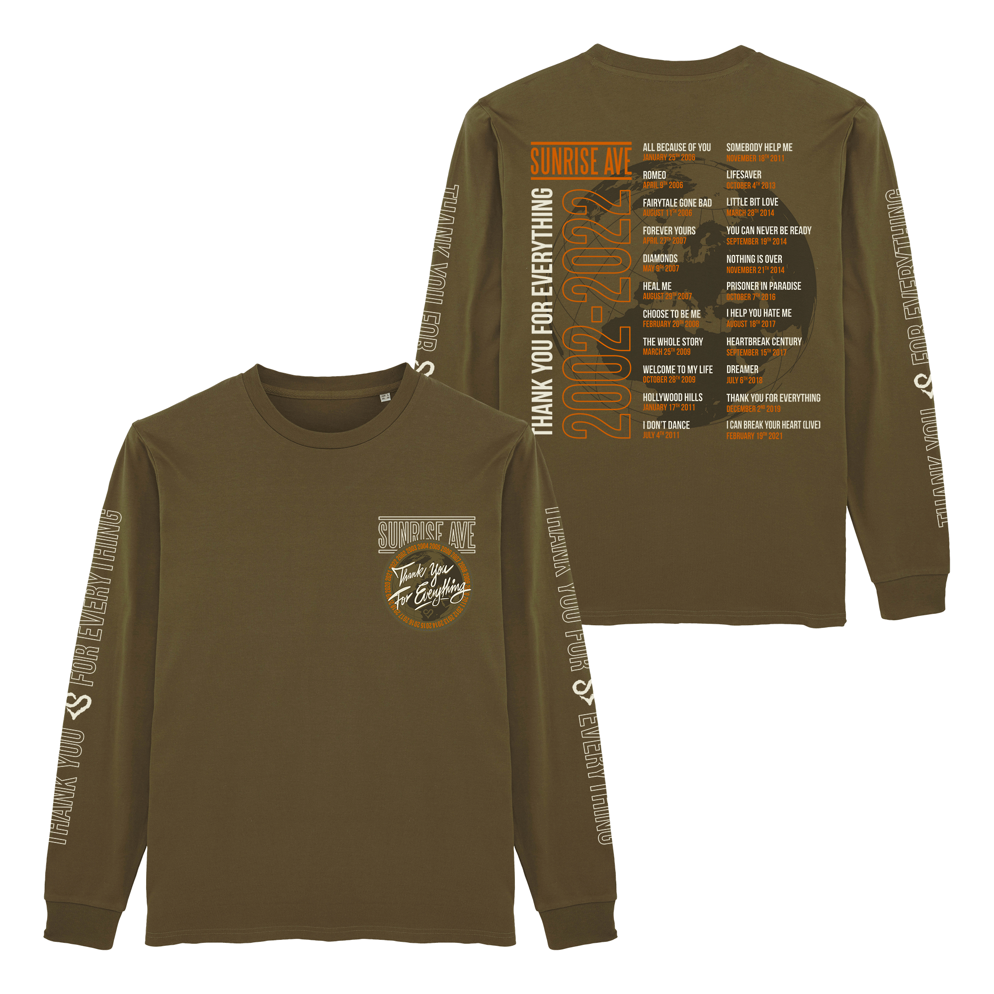 Sunrise Avenue The Singles Longsleeve T-Shirt 179650