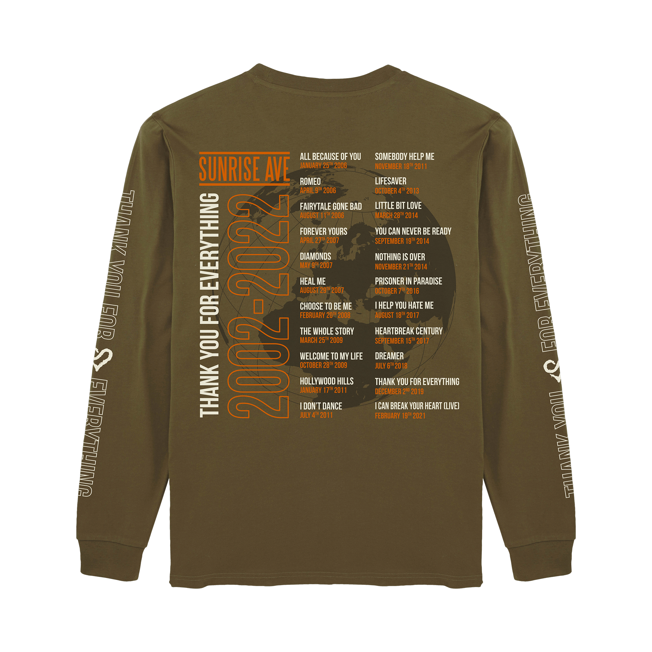 Sunrise Avenue The Singles Longsleeve T-Shirt 179860