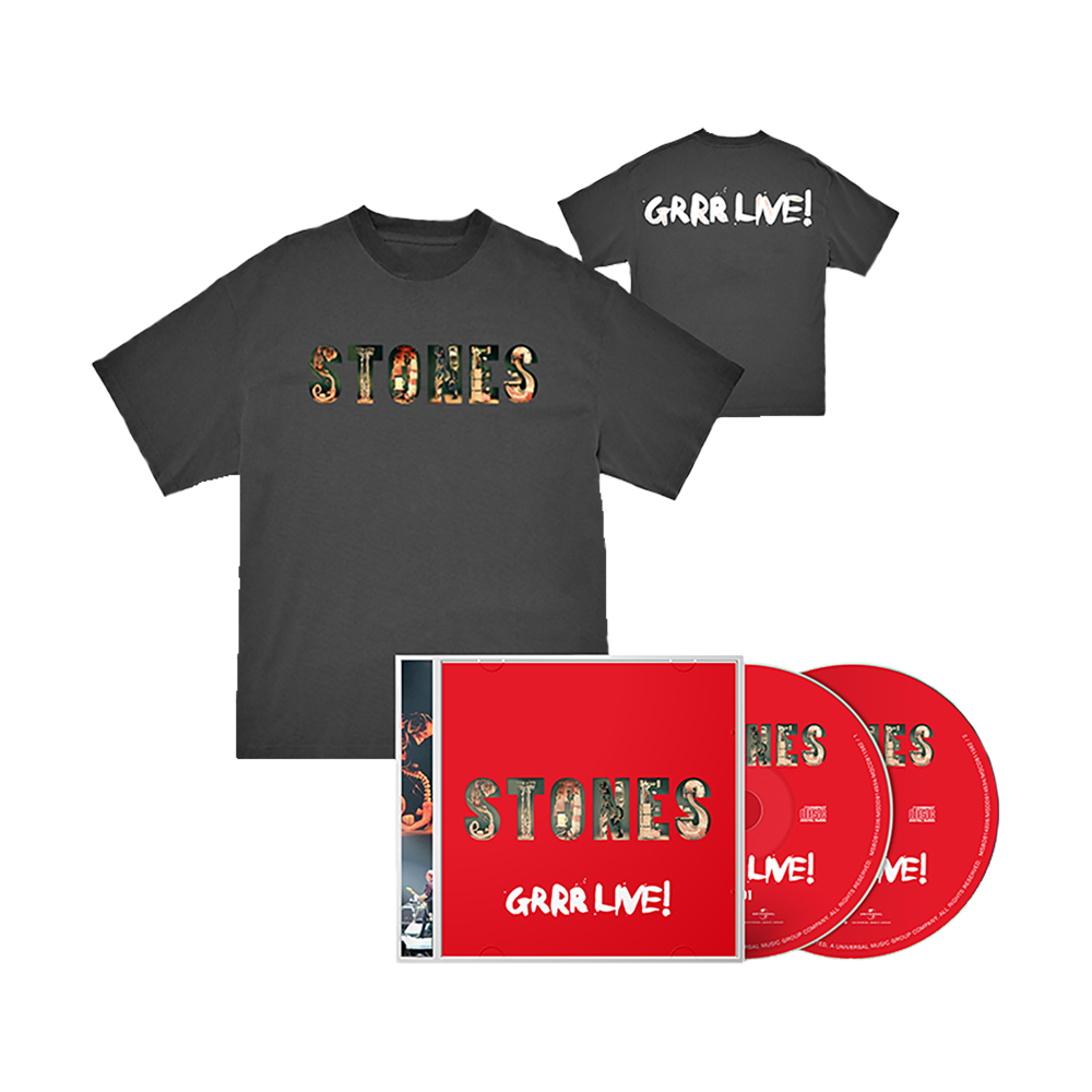 The Rolling Stones The Rolling Stones: GRRR Live! 2CD + T-Shirt (Charcoal) 322807