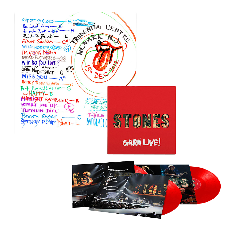 The Rolling Stones The Rolling Stones: GRRR Live! Exklusive 3LP Gatefold Red + Ronnie Wood Setlist Lithograph 263034
