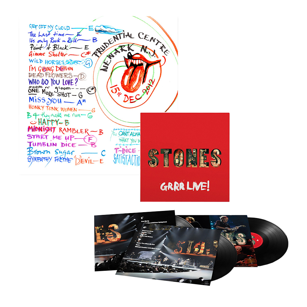 The Rolling Stones The Rolling Stones: GRRR Live! 3LP Black + Ronnie Wood Setlist Lithograph 263041