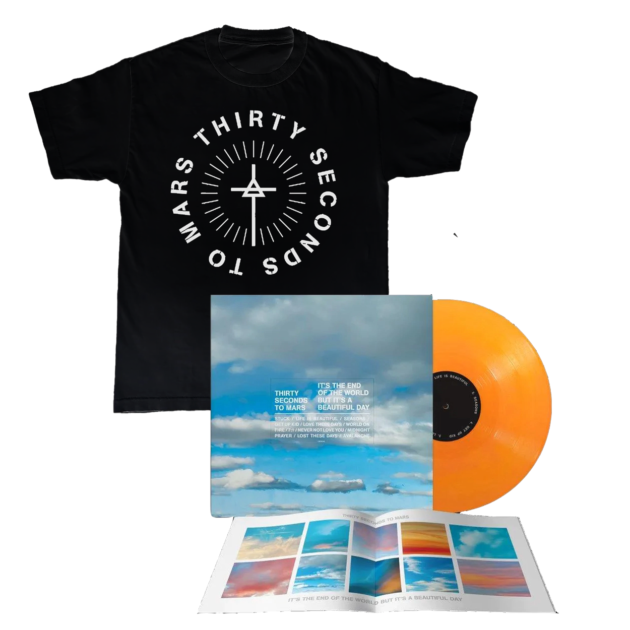 Thirty Seconds To Mars Thirty Seconds To Mars - It’s The End Of The World But It’s A Beautiful Day - Excl. Opaque Orange Vinyl + Shirt Exclusive Coloured Vinyl + Shirt 322618