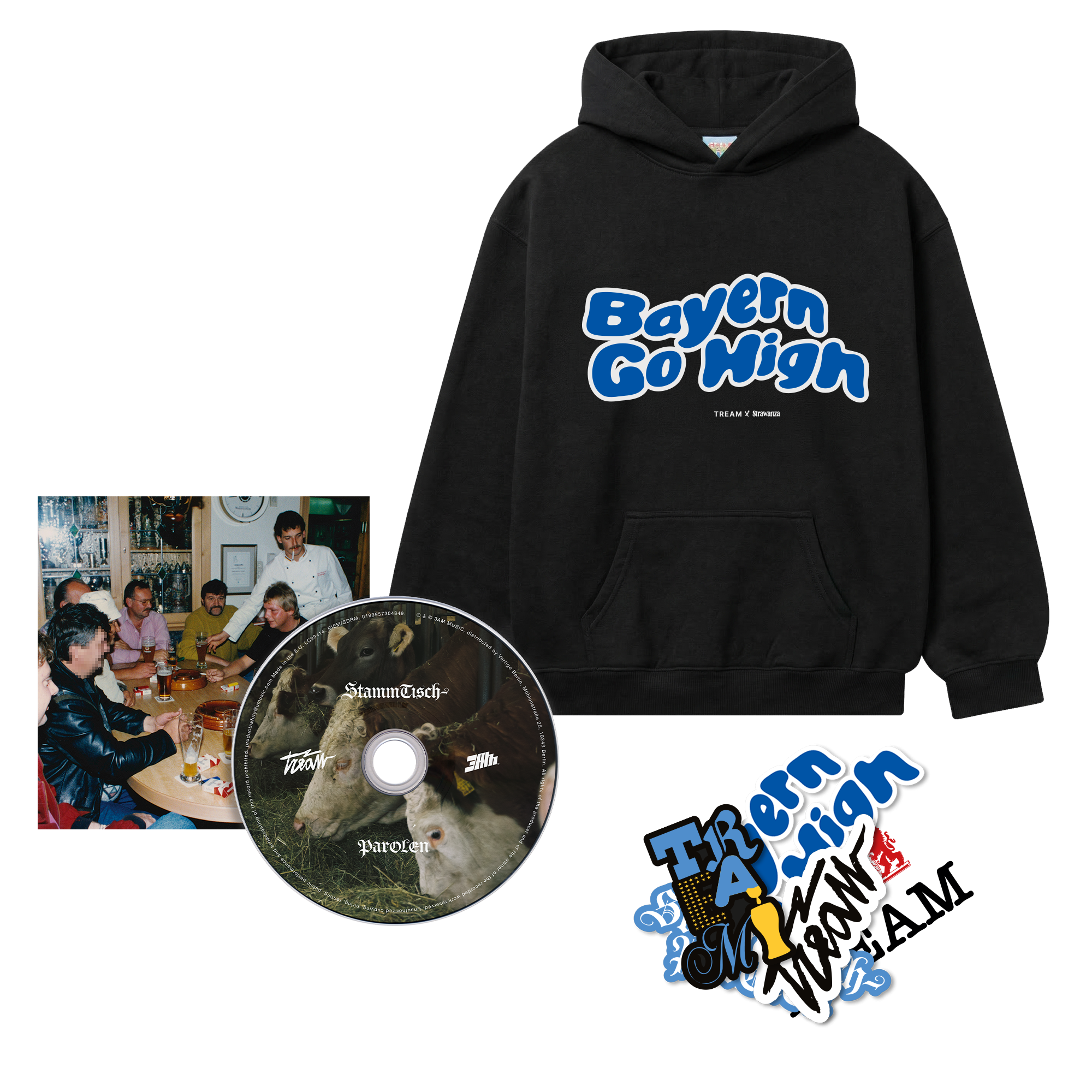 Tream Stammtischparolen CD + „Bayern Go High“ Hoodie Tream x Strawanza + Sticker 445447