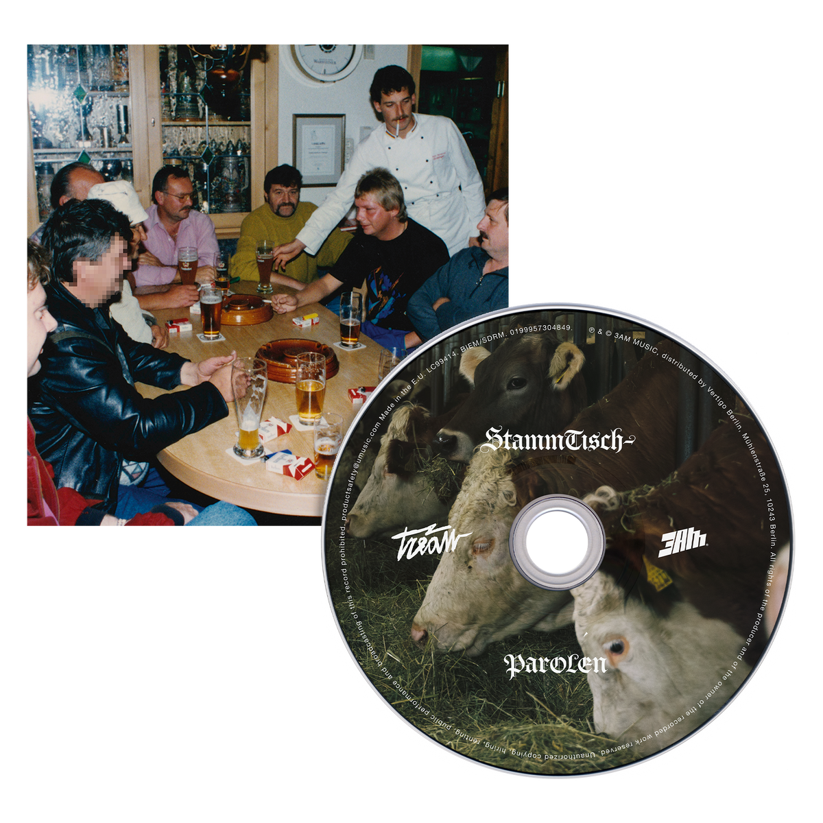 Tream Stammtischparolen CD + Knutschfleck T-Shirt + Stempel + Sticker 460955