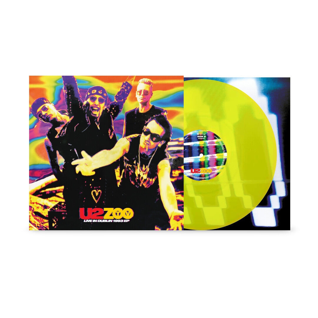 U2 ZOO TV Live In Dublin 1993 EP LP - Neon-Yellow Vinyl 370100