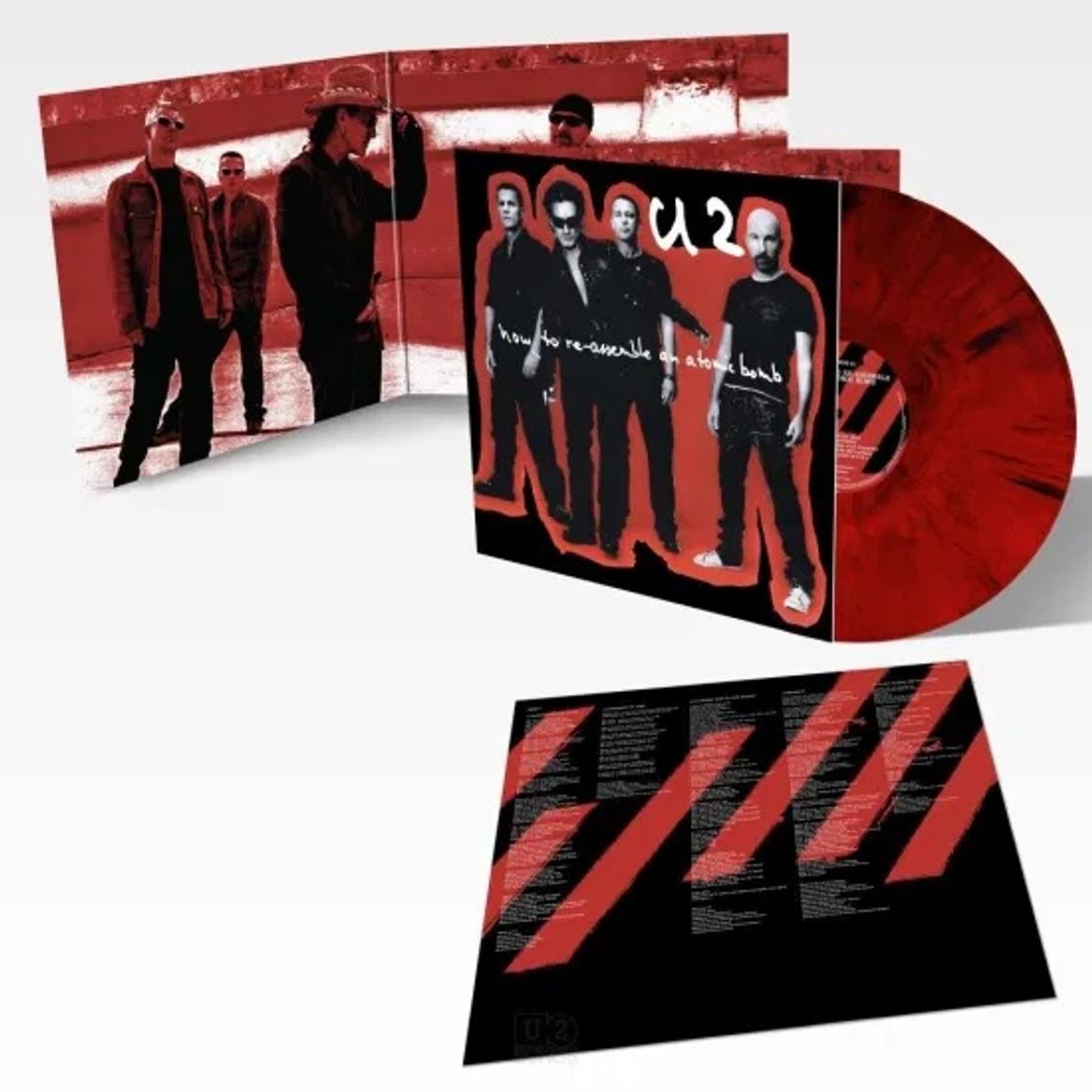 U2 How To Re-Assemble An Atomic Bomb Black & Red Marble Vinyl LP 460517