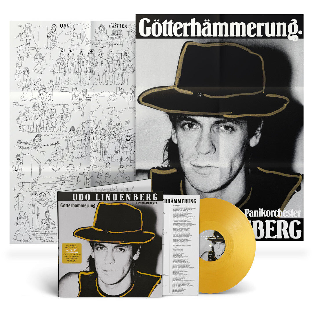 Udo Lindenberg & Das Panikorchester 40 Jahre Götterhämmerung Limited Numbered Gold Coloured Vinyl LP + Poster 352761