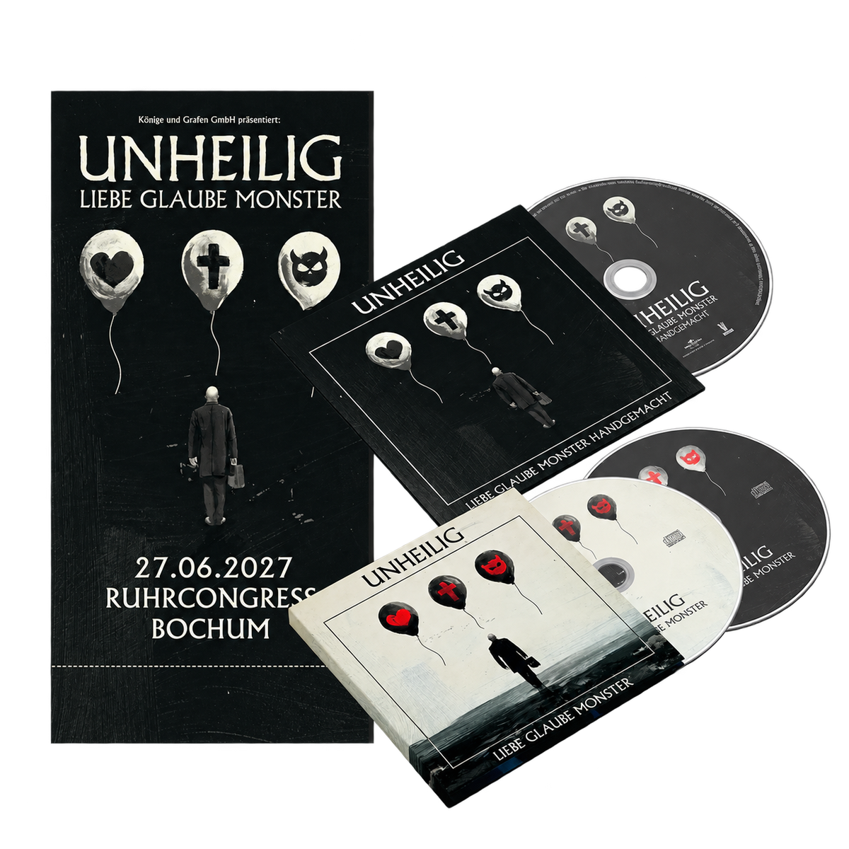 Unheilig Liebe Glaube Monster Deluxe 2CD + Akustik CD + 1 Sitzplatzticket 460767