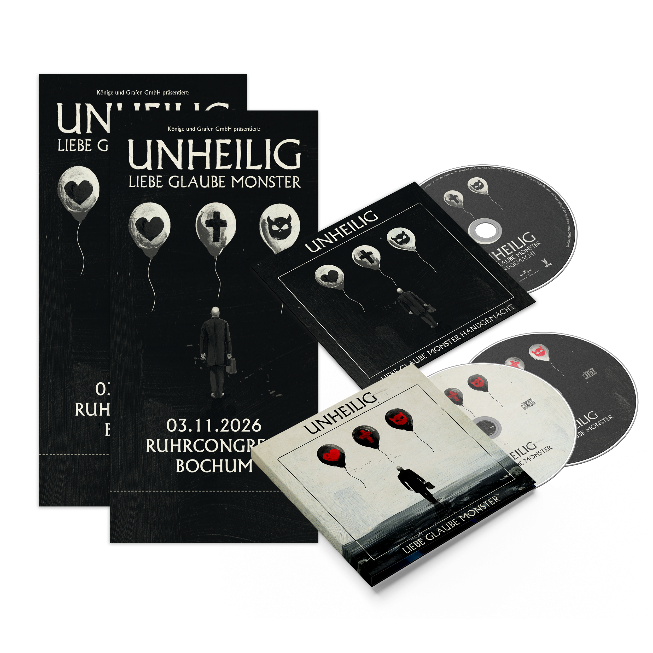 Unheilig Liebe Glaube Monster Deluxe 2CD + Akustik CD + 2 Stehplatztickets 437627