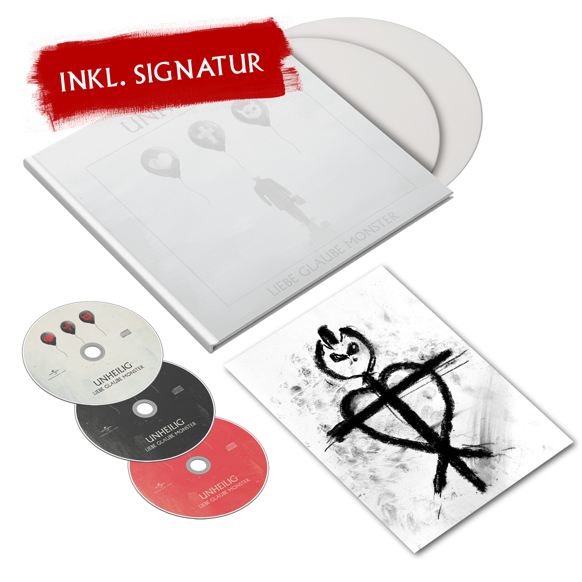 Unheilig Liebe Glaube Monster Ltd. Graf Edition - 2LP weiß+3CD, signiert 437719