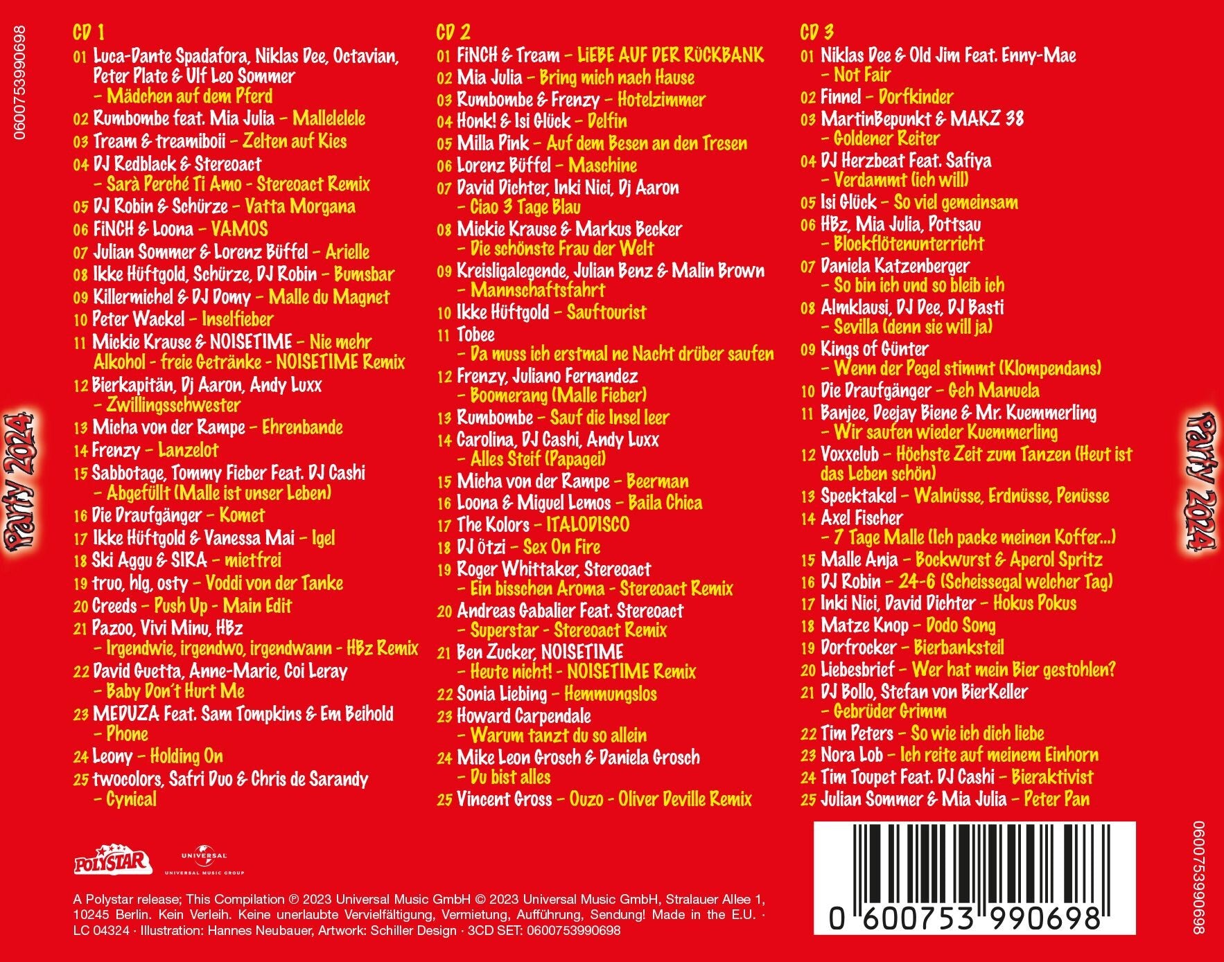 Various Artists Ballermann Hits Party 2024 3CD 328022