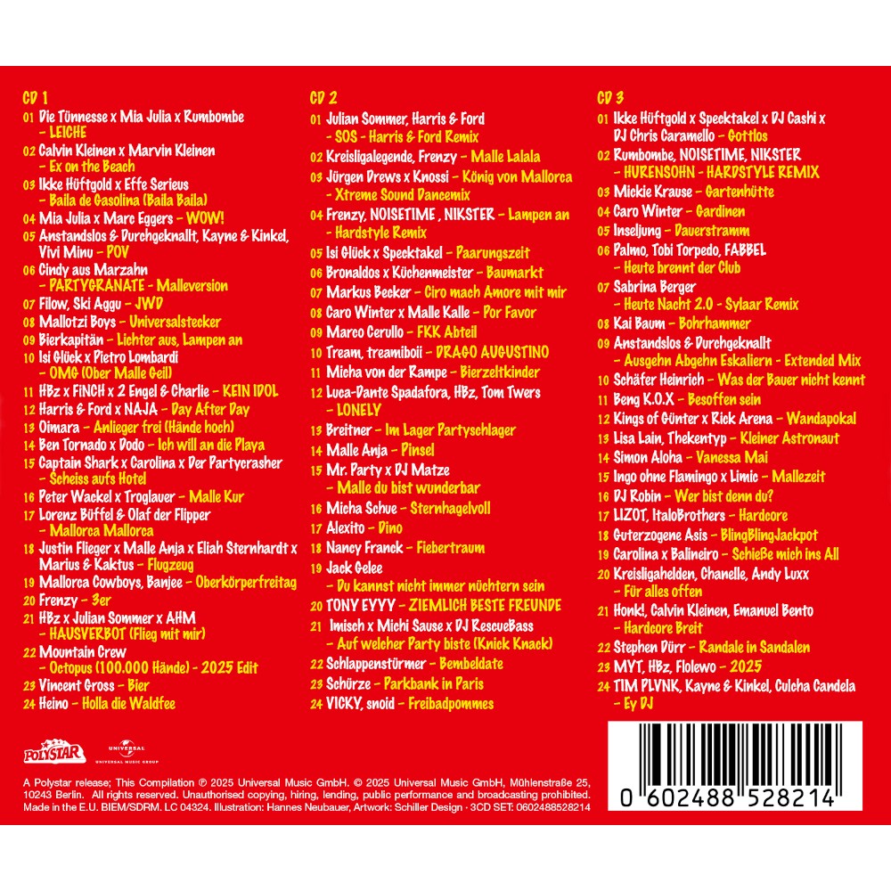Various Artists Ballermann Hits Party 2026 (XXL Fan Edition) 3CD 424198