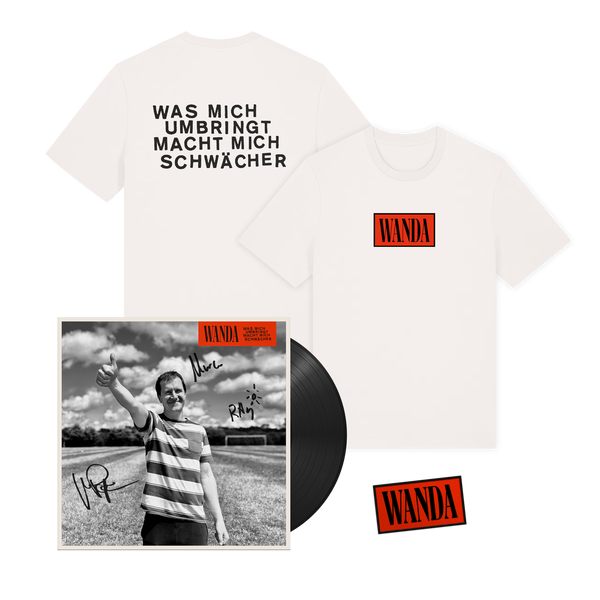 Wanda - Was mich umbringt macht mich schwächer (Vinyl-Bundle inkl. T-Shirt + Patch)