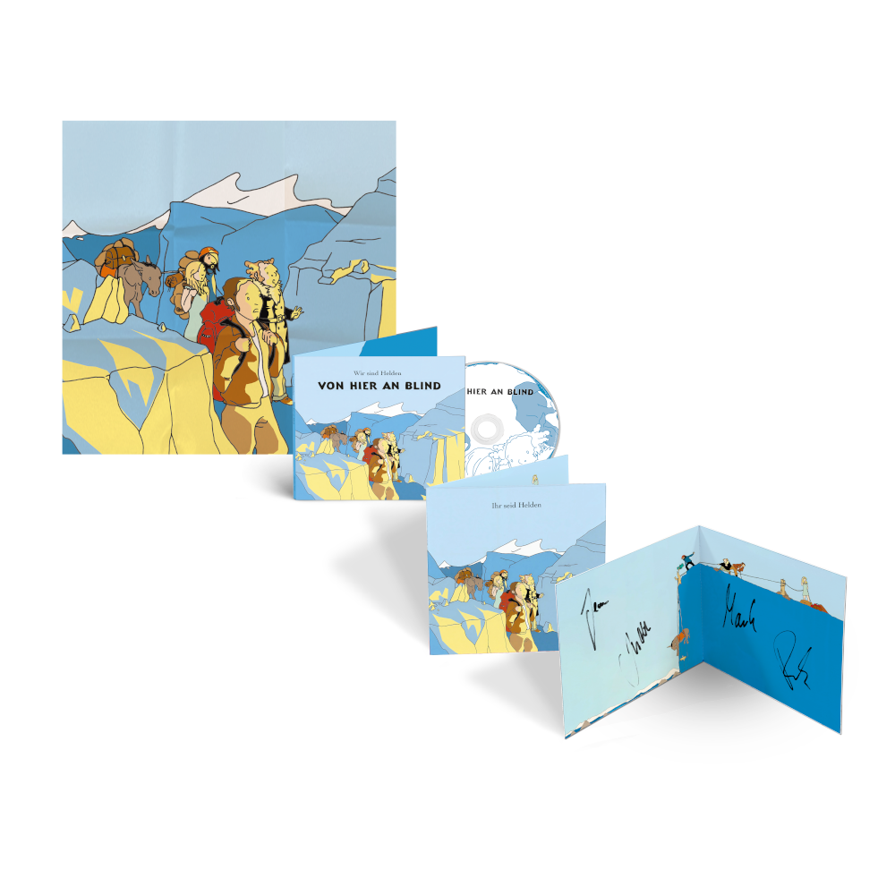 Wir Sind Helden Von Hier An Blind Digipack CD mit exklusiver signierter Grußkarte und Poster 463933