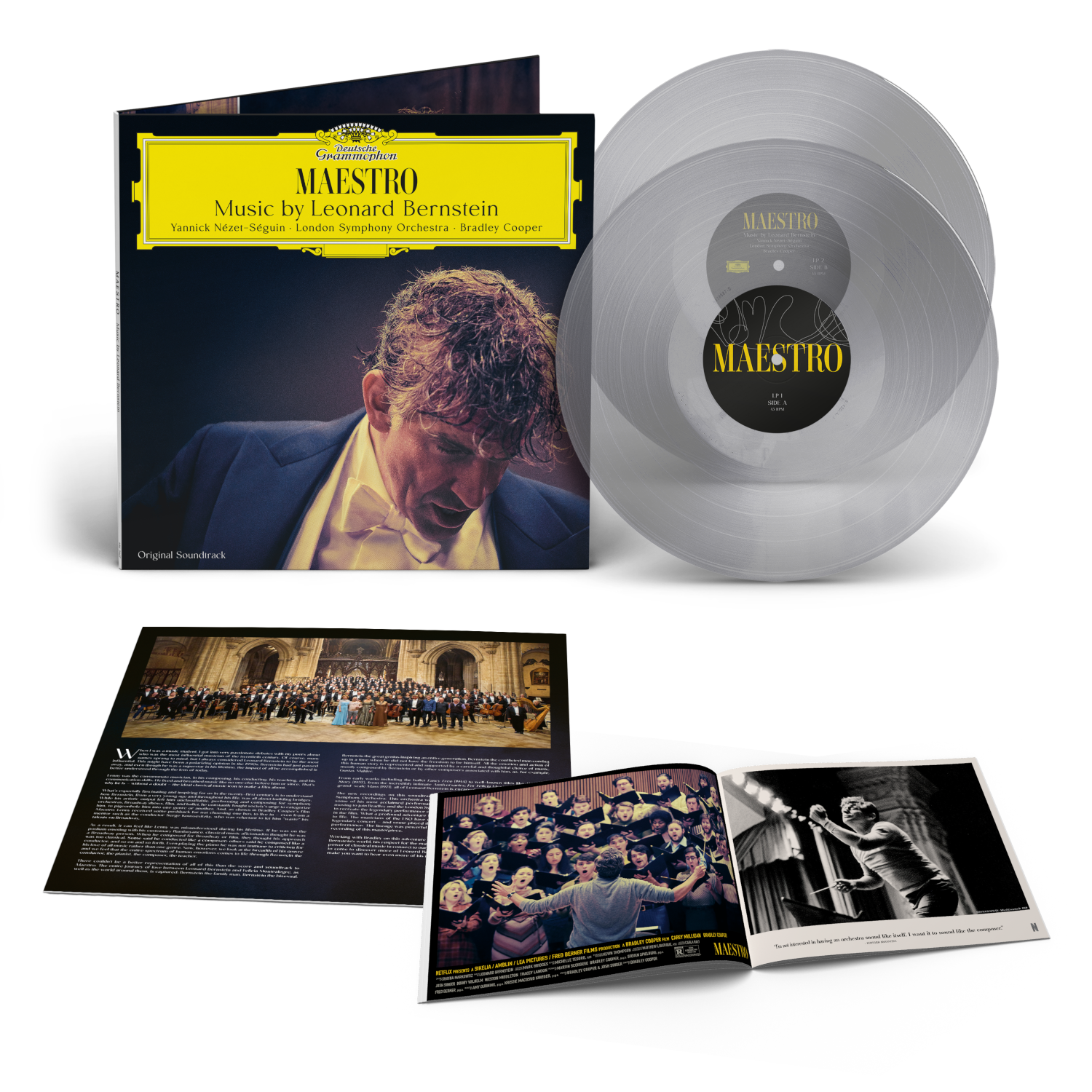 Yannick-Nézet-Séguin, Bradley Cooper, London Symphony Orchestra Maestro: Music by Leonard Bernstein (OST) Exklusive Limitierte Crystal Clear 2 Vinyl + limitiertem Fotoalbum  337009