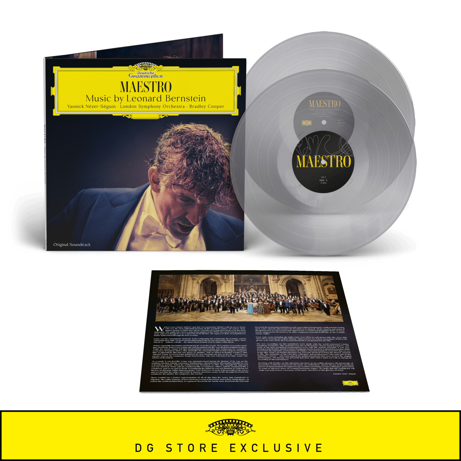 Yannick-Nézet-Séguin, Bradley Cooper, London Symphony Orchestra Maestro: Music by Leonard Bernstein (OST) Exklusive Limitierte Crystal Clear 2 Vinyl 339841