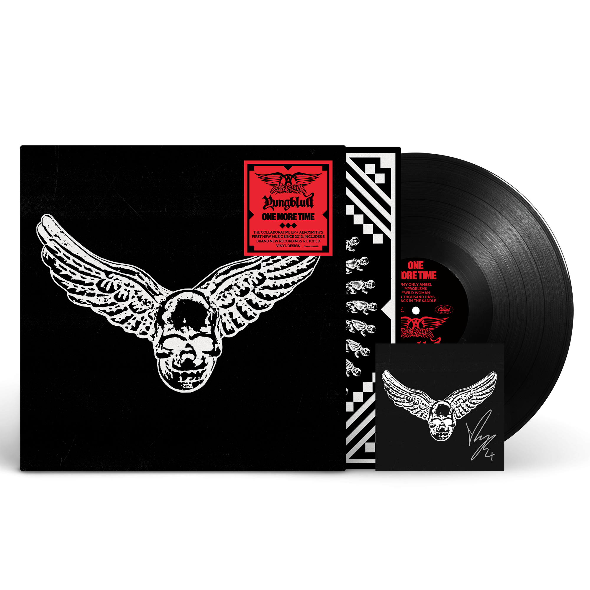 Yungblud & Aerosmith Aerosmith & YUNGBLUD - One More Time - Black Vinyl, CD + Signed Art Card Black Vinyl + Signed Art Card 421604