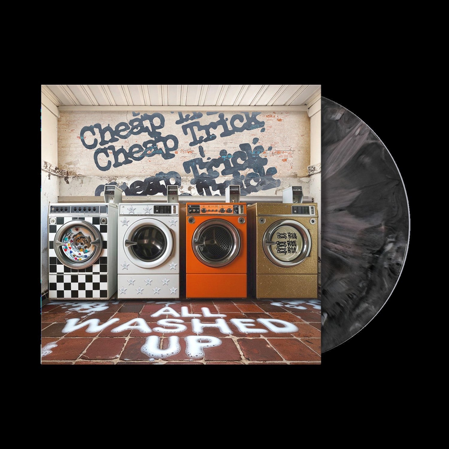 Cheap Trick All Washed Up Graphite Marble Colour LP 419324