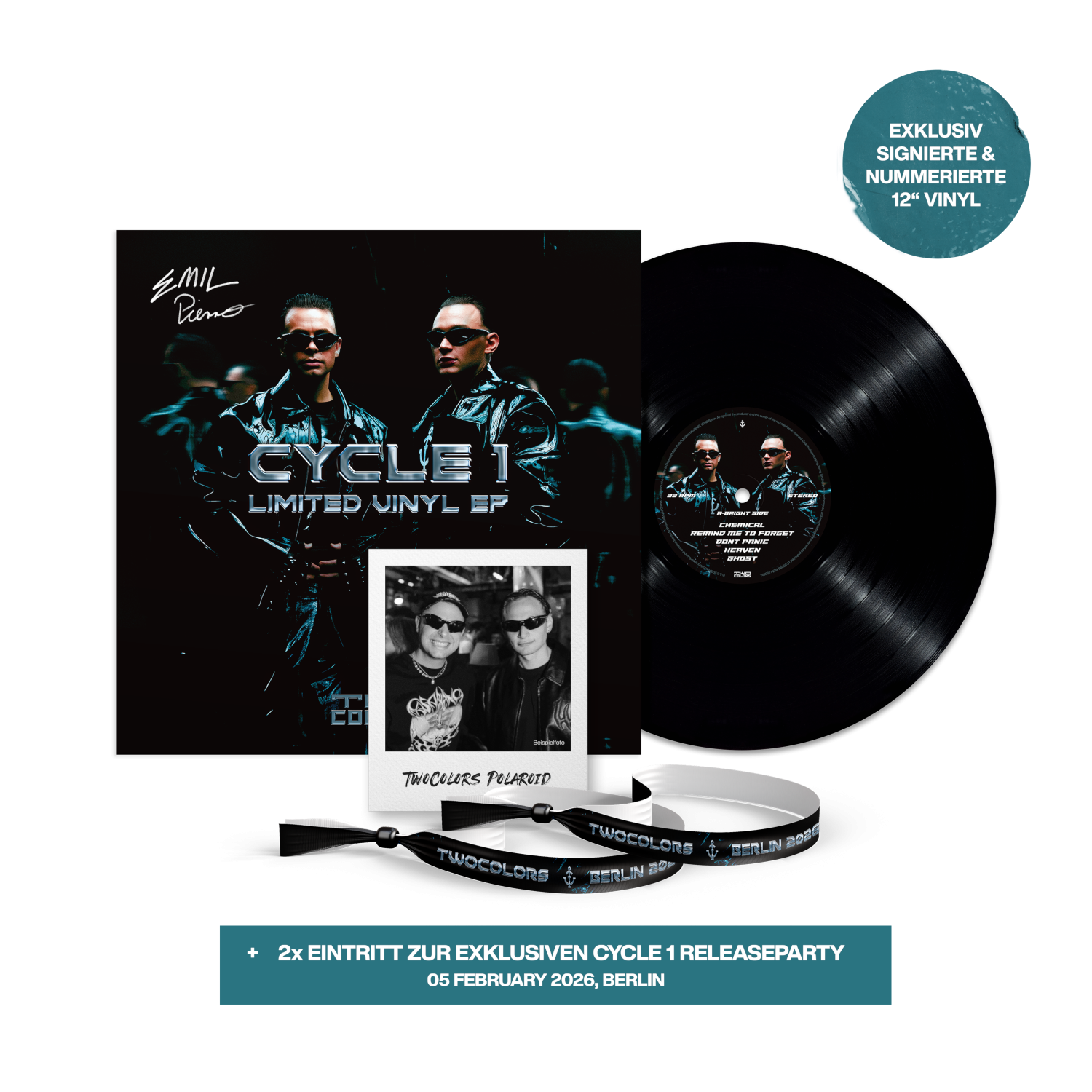 twocolors CYCLE 1 Signierte Nummerierte Limitierte Vinyl EP + 2 Event Tickets 431869