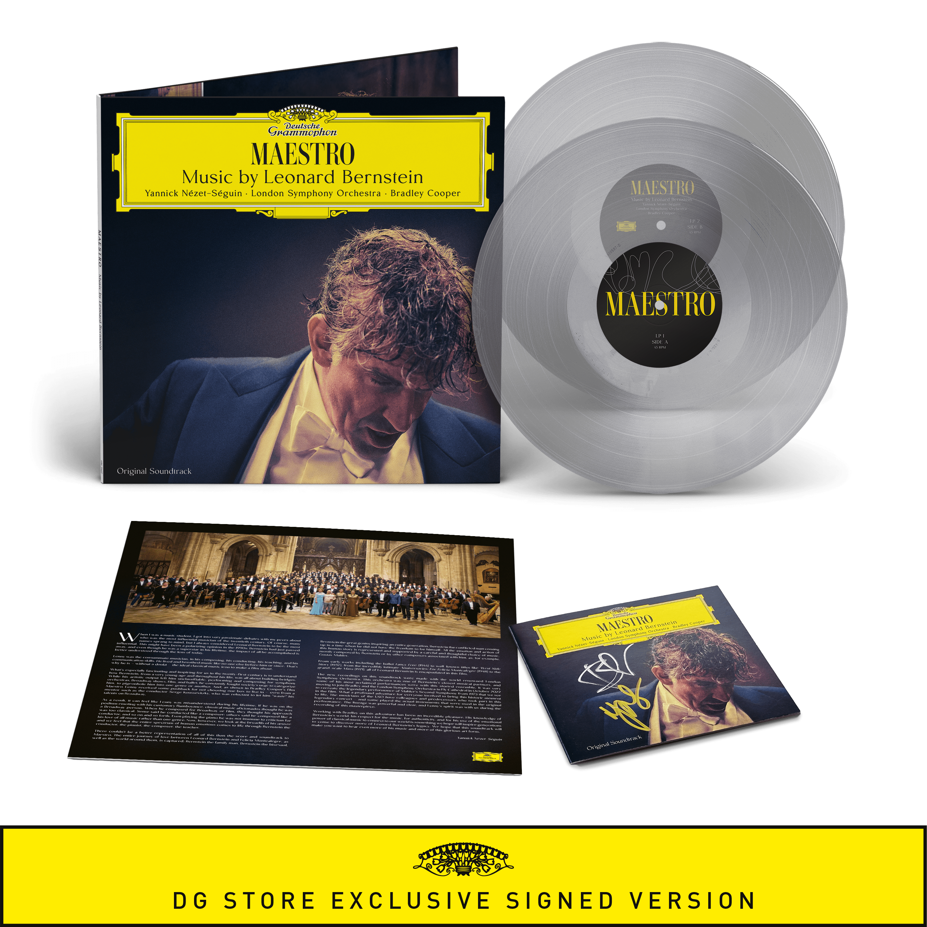 Yannick-Nézet-Séguin, Bradley Cooper, London Symphony Orchestra Maestro: Music by Leonard Bernstein (OST) Exklusive Limitierte Crystal Clear 2LP + signiertem Fotoalbum 346108